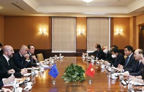 Chủ tịch nước gặp mặt các nhà Lãnh đạo dự Lễ Quốc tang cố Thủ tướng Nhật Bản Abe Shinzo