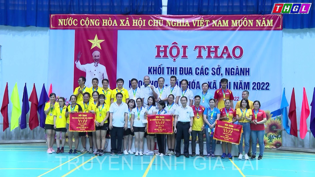 Đài PT-TH Gia Lai giành vị trí nhất toàn đoàn tại Hội thao Khối thi đua (KH-VH-XH) tỉnh Gia Lai năm 2022
