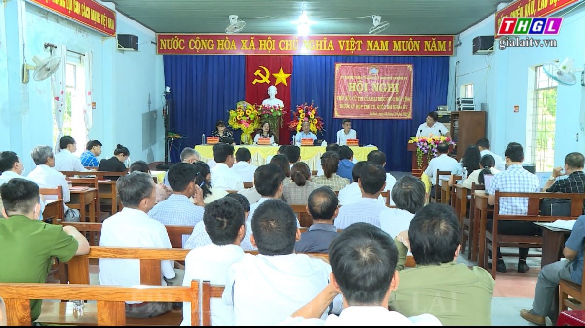 Đoàn đại biểu Quốc hội  tỉnh Gia Lai tiếp xúc cử tri tại huyện Krông Pa trước Kỳ họp thứ Tư, Quốc hội khóa XV