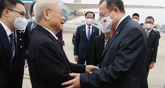 Tổng Bí thư Nguyễn Phú Trọng đến Bắc Kinh, bắt đầu chuyến thăm chính thức nước Cộng hòa Nhân dân Trung Hoa