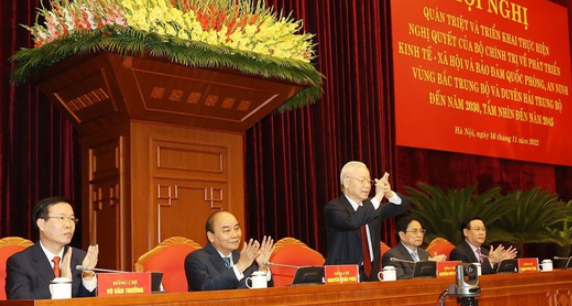 Tổng Bí thư Nguyễn Phú Trọng chủ trì hội nghị về phát triển vùng Bắc Trung Bộ và duyên hải Trung Bộ