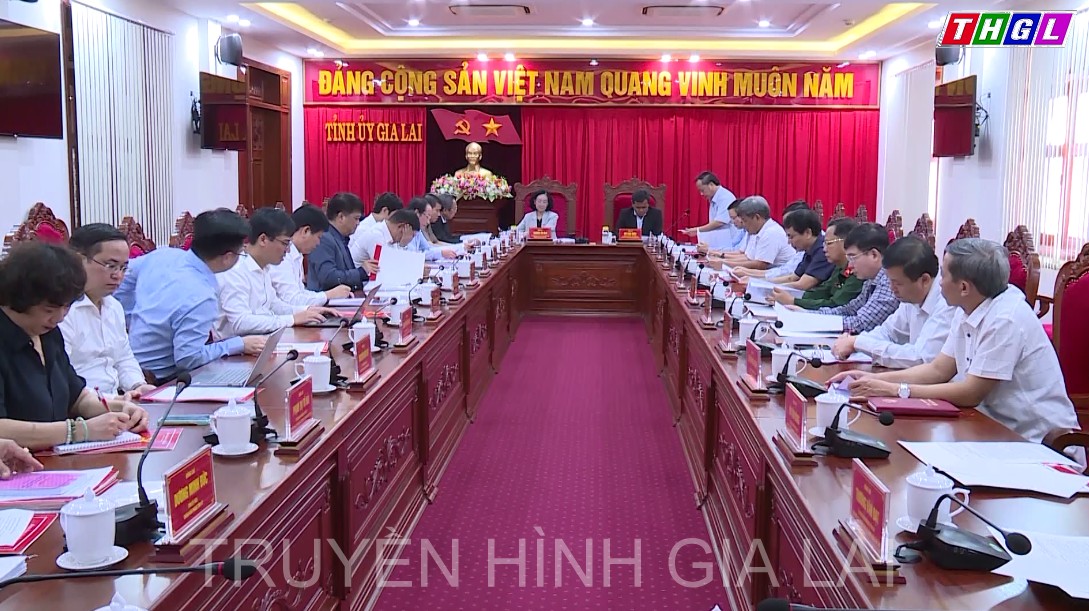 Đồng chí Trương Thị Mai – Ủy viên Bộ Chính trị, Bí thư Trung ương Đảng, Trưởng Ban Tổ chức Trung ương làm việc với Ban Thường vụ Tỉnh ủy Gia Lai
