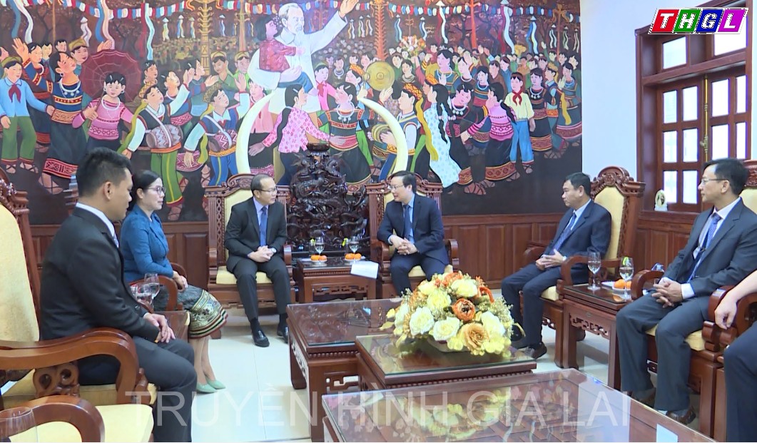 Lãnh đạo UBND tỉnh Gia Lai tiếp xã giao Tổng Lãnh sự quán Nước Cộng hòa dân chủ nhân dân Lào tại thành phố Đà Nẵng