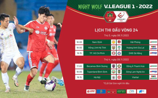Trước vòng 24 Night Wolf V.League 1-2022: Kịch tính cao độ!
