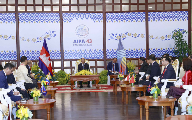 Chủ tịch Quốc hội Campuchia tiếp các trưởng đoàn nghị viện AIPA