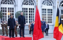 Lễ đón Thủ tướng Phạm Minh Chính thăm chính thức Vương quốc Bỉ