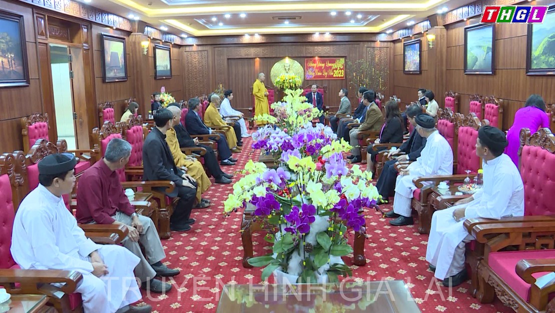 Đồng chí Rah Lan Chung – Phó Bí thư Tỉnh ủy, Trưởng Ban Nội chính Tỉnh ủy tiếp Đoàn đại diện các tôn giáo hoạt động trên địa bàn tỉnh Gia Lai