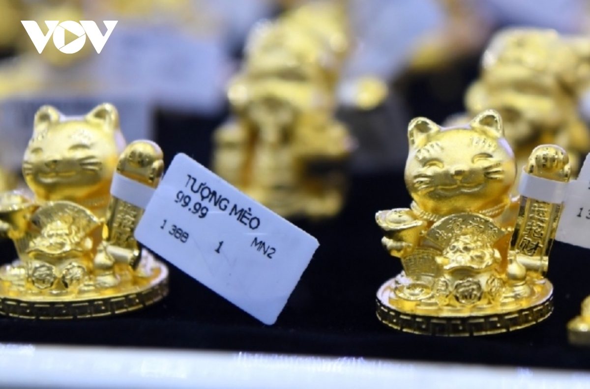 Trước giờ vía Thần Tài, giá vàng SJC giảm 800.000 đồng/lượng