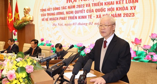 Tổng Bí thư Nguyễn Phú Trọng: Năm 2023 nhất định phải đạt nhiều thành tích hơn 2022