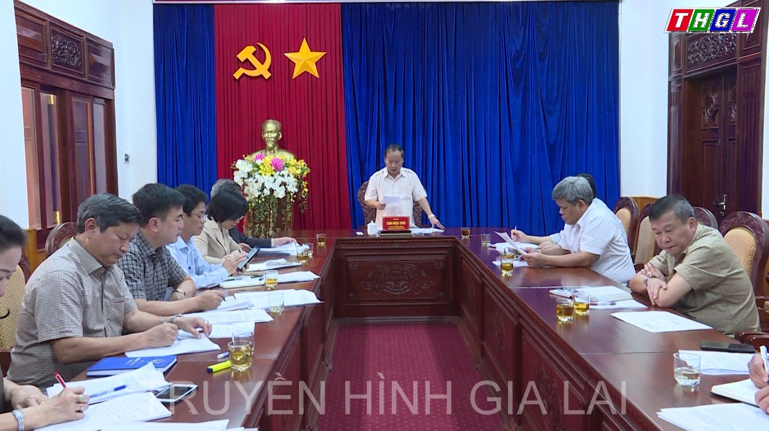 Phó Bí thư Thường trực Tỉnh ủy Châu Ngọc Tuấn chủ trì cuộc họp với Tổ giúp việc Ban Thường vụ Tỉnh ủy thực hiện Kế hoạch 70-KH/TU