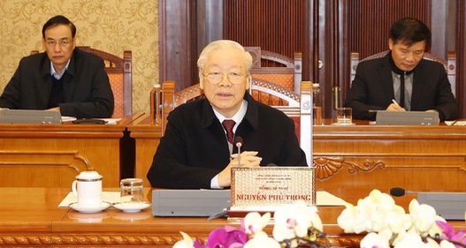 Tổng Bí thư Nguyễn Phú Trọng chủ trì cuộc họp của Ban Bí thư đánh giá công tác tổ chức Tết Quý Mão năm 2023