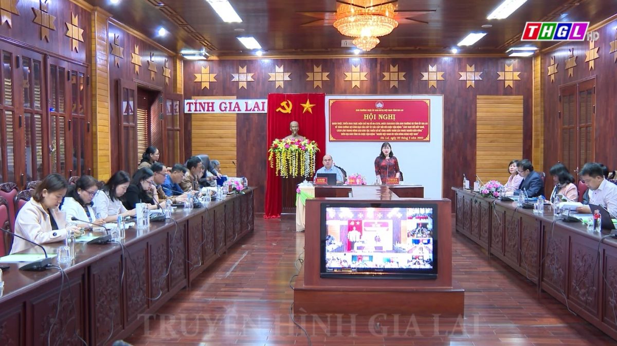 Hội nghị quán triệt, triển khai thực hiện Chỉ thị số 08-CT/TU của  Ban Thường vụ Tỉnh uỷ Gia Lai về tăng cường sự lãnh đạo của cấp uỷ các cấp đối với  Cuộc vận động “Làm thay đổi nếp nghĩ, cách làm trong đồng bào DTTS để từng bước vươn lên  thoát nghèo bền vững” và Cuộc vận động “ Người Việt Nam ưu tiên dùng hàng Việt Nam”