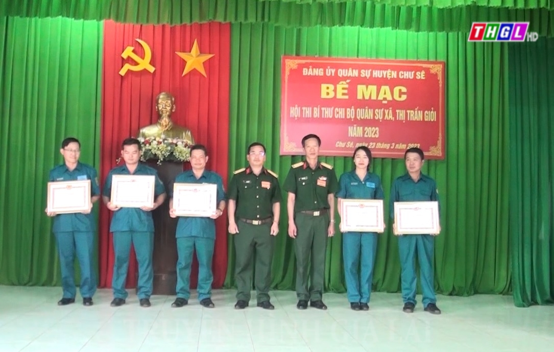Đảng ủy Quân sự huyện Chư Sê tổ Hội thi Bí Thư chi bộ quân sự xã, thị trấn giỏi năm 2023