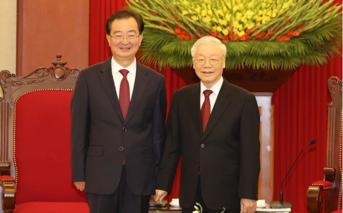 Tổng Bí thư Nguyễn Phú Trọng tiếp Bí thư tỉnh Vân Nam (Trung Quốc)