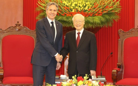 Tổng Bí thư Nguyễn Phú Trọng tiếp Ngoại trưởng Hoa Kỳ Antony Blinken