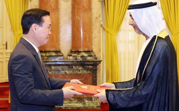 Chủ tịch nước Võ Văn Thưởng tiếp các Đại sứ đến trình Quốc thư