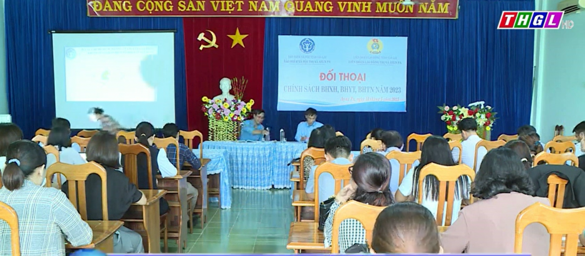 Thị xã Ayun Pa đối thoại về chính sách bảo BHXH, BHYT, bảo hiểm thất nghiệp năm 2023