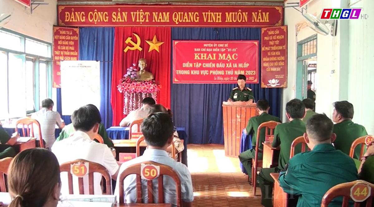 Khai mạc Diễn tập chiến đấu xã Ia H’Lốp trong khu vực phòng thủ năm 2023