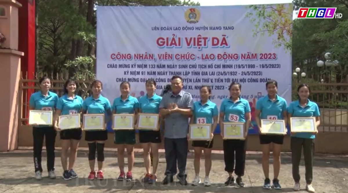 LĐLĐ huyện Mang Yang tổ chức Giải Việt dã công nhân, viên chức lao động năm 2023