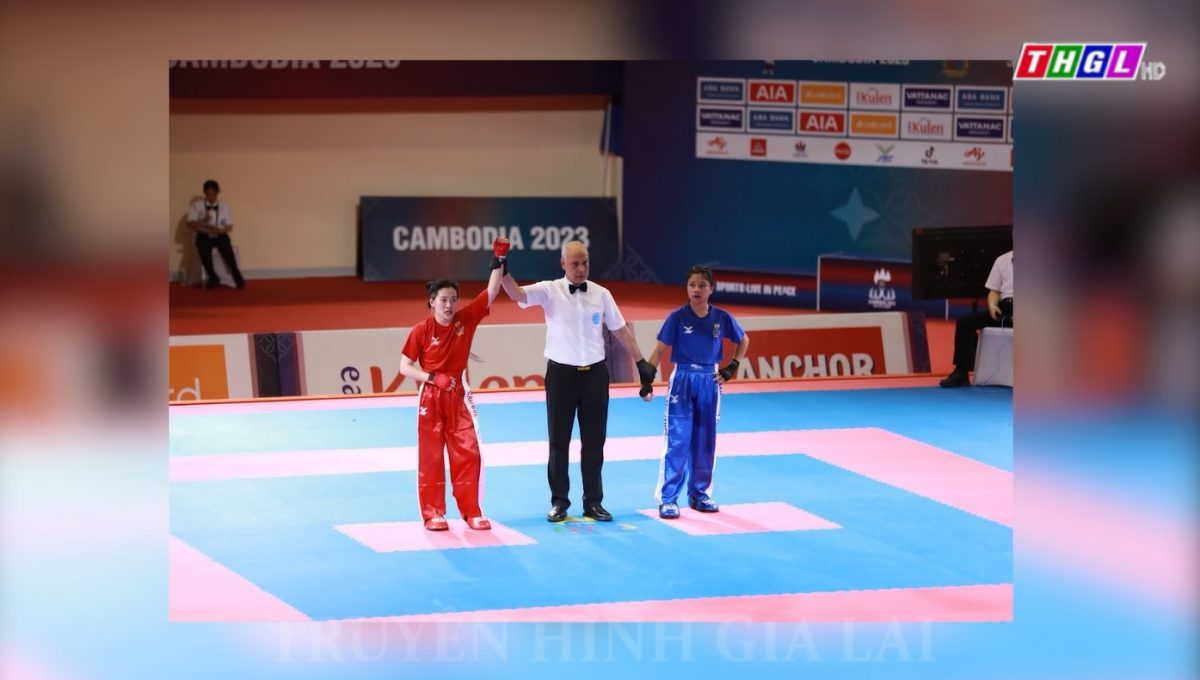 Vận động viên Lê Thị Nhi giành Huy chương Vàng KickBoxing tại SEA Games 32