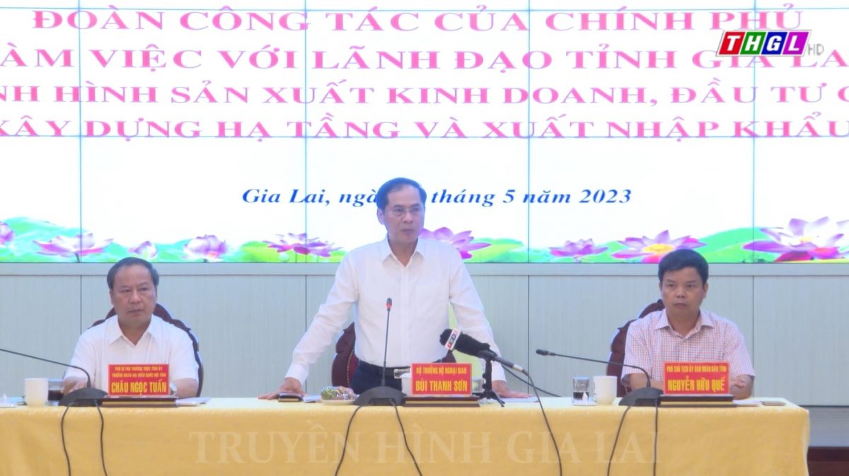 Đoàn công tác Chính phủ làm việc với lãnh đạo tỉnh Gia Lai về tình hình sản xuất kinh doanh, đầu tư công, xây dựng hạ tầng và xuất nhập khẩu