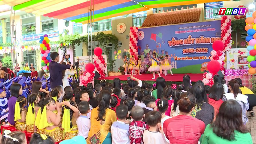 Trường Mầm non Hoa Hồng TP.Pleiku tổ chức Lễ tổng kết năm học 2022 – 2023 và ra trường cho trẻ 5 – 6 tuổi