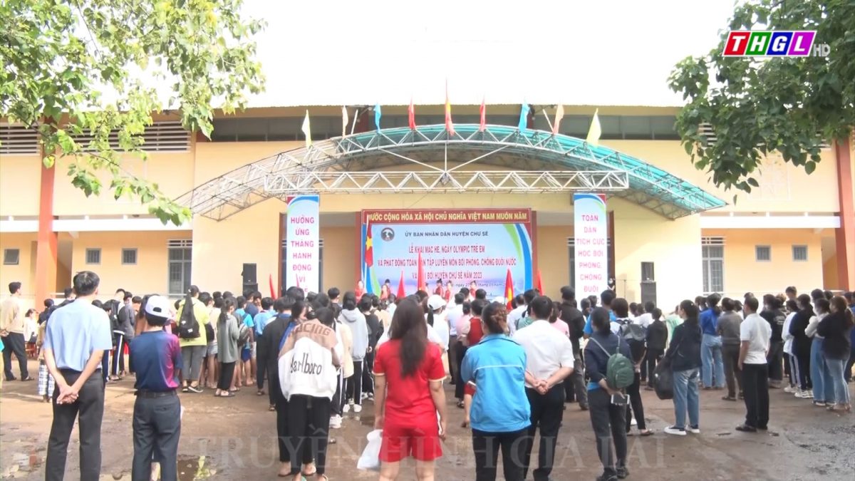Chư Sê: Khai mạc hè, ngày Olympic trẻ em và phát động toàn dân luyện tập môn bơi phòng chống đuối nước năm 2023