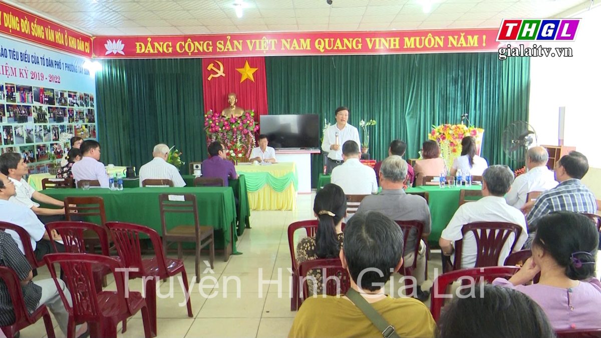 Chủ tịch UBND tỉnh Gia Lai Trương Hải Long dự sinh hoạt Chi bộ Tổ dân phố 1, phường Tây Sơn