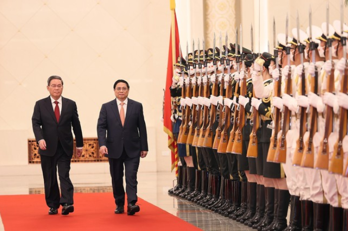 Lễ đón Thủ tướng Phạm Minh Chính thăm chính thức Trung Quốc