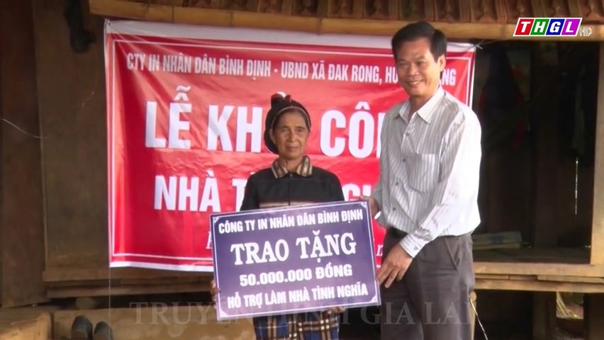 Công ty In Nhân dân Bình Định hỗ trợ kinh phí làm nhà ở cho 3 hộ nghèo, gia đình chính sách ở Kbang