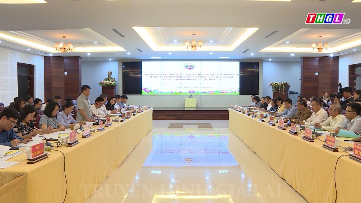 Đoàn giám sát chuyên đề của Quốc hội làm việc với tỉnh Gia Lai về việc triển khai thực hiện các nghị quyết của Quốc hội về các chương trình mục tiêu Quốc gia