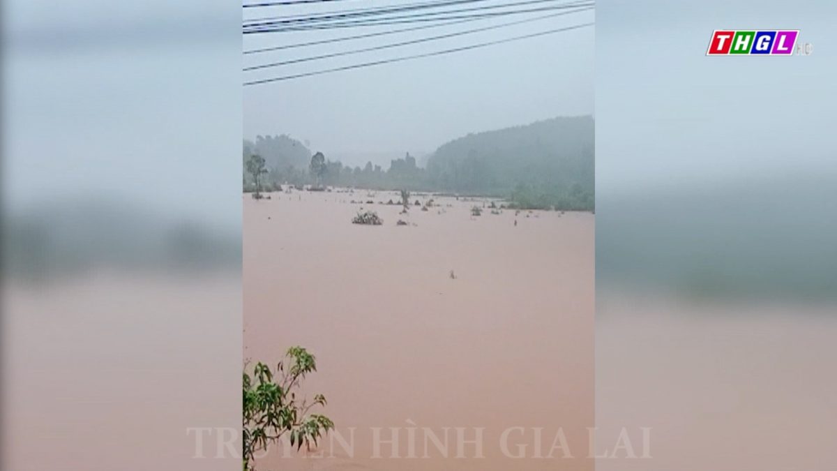 Mưa lớn gây ngập cục bộ tại xã Ia Chía, huyện Ia Grai
