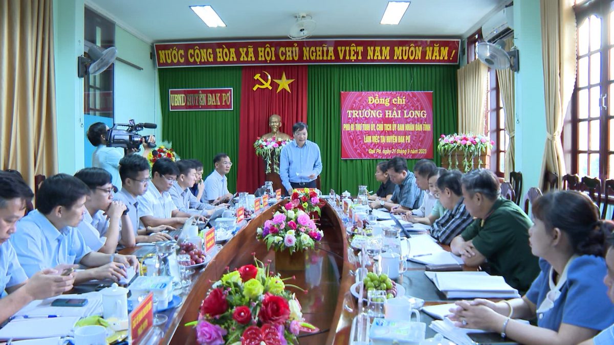 Chủ tịch UBND tỉnh Trương Hải Long khảo sát và làm việc tại huyện Đak Pơ