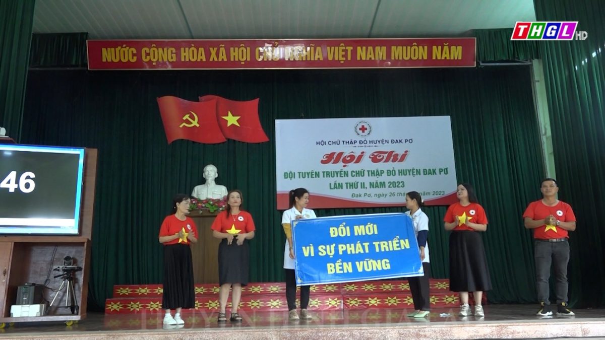 Đak Pơ tổ chức hội thi Đội tuyên truyền Chữ thập đỏ