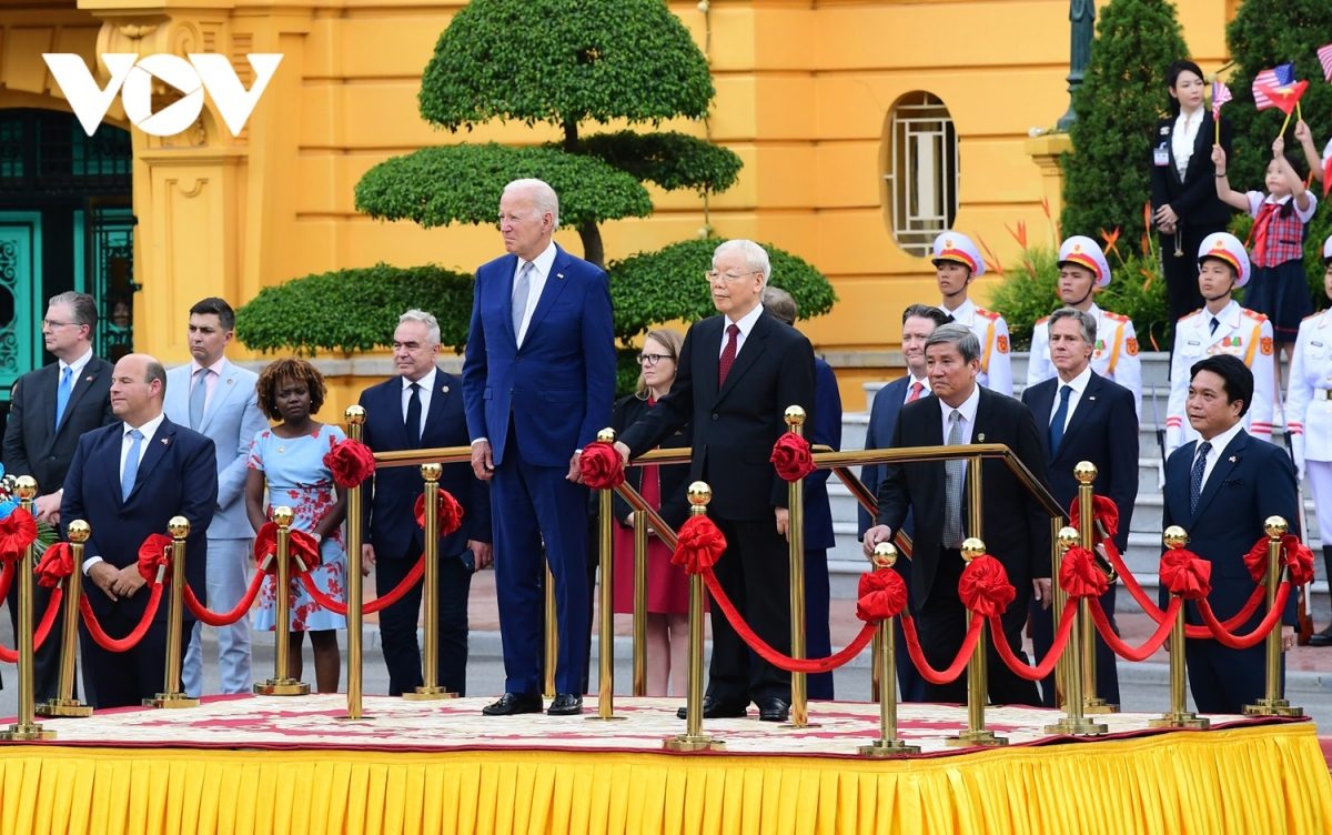 Toàn cảnh Lễ đón Tổng thống Hoa Kỳ Joe Biden tại Phủ Chủ tịch