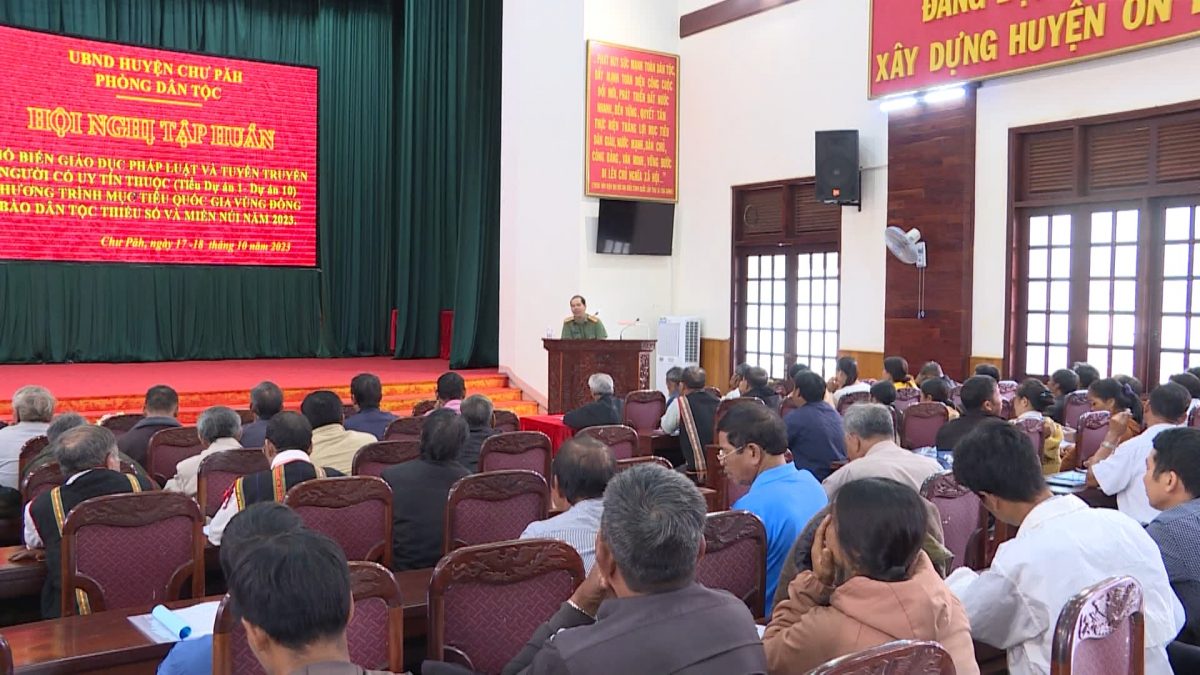 Chư Păh tập huấn tuyên truyền phổ biến giáo dục pháp luật