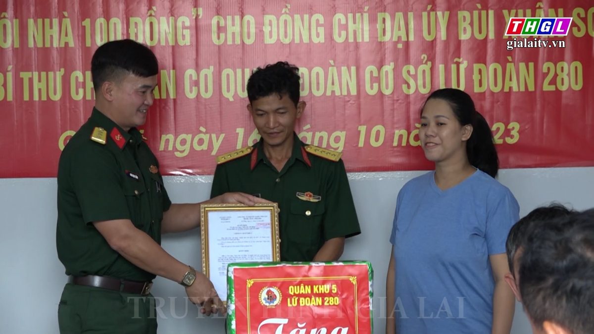 Lữ đoàn Công binh 280 trao tặng “Ngôi nhà 100 đồng”