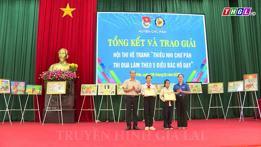Tổng kết và trao giải Hội thi vẽ tranh “Thiếu nhi Chư Păh thi đua làm theo 5 điều Bác Hồ dạy”