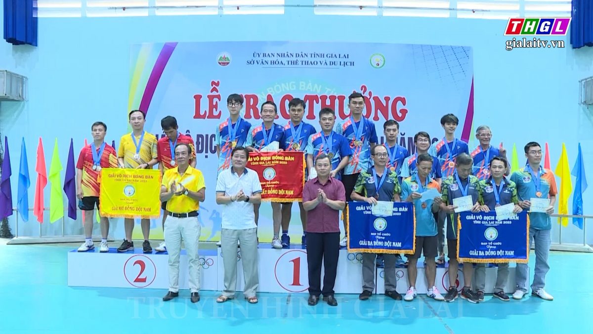 Trao 8 bộ huy chương Giải vô địch bóng bàn tỉnh Gia Lai năm 2023