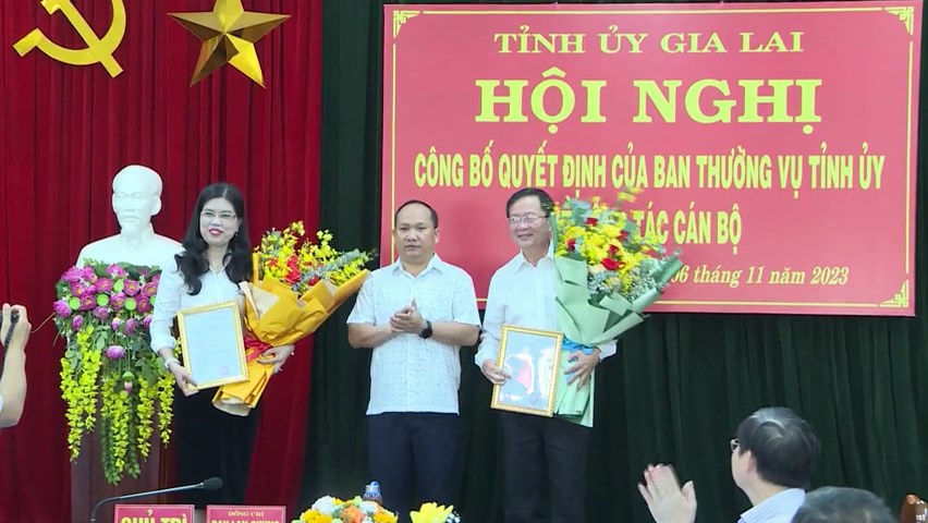 BTV Tỉnh ủy Gia Lai tổ chức Hội nghị trao quyết định công tác cán bộ