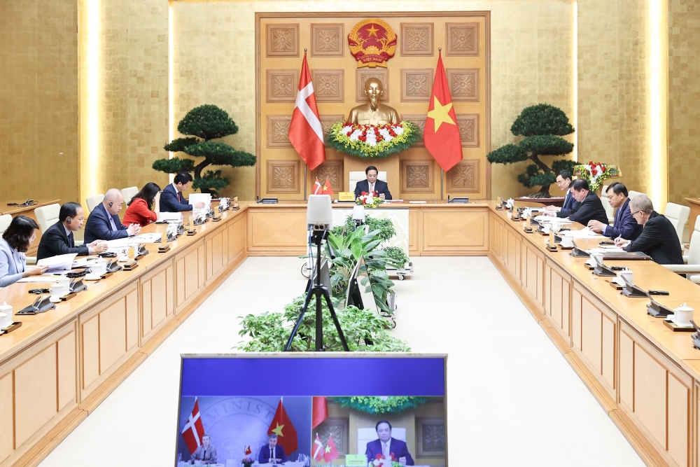 Thủ tướng Việt Nam – Đan Mạch hội đàm trực tuyến, thông qua văn kiện quan trọng