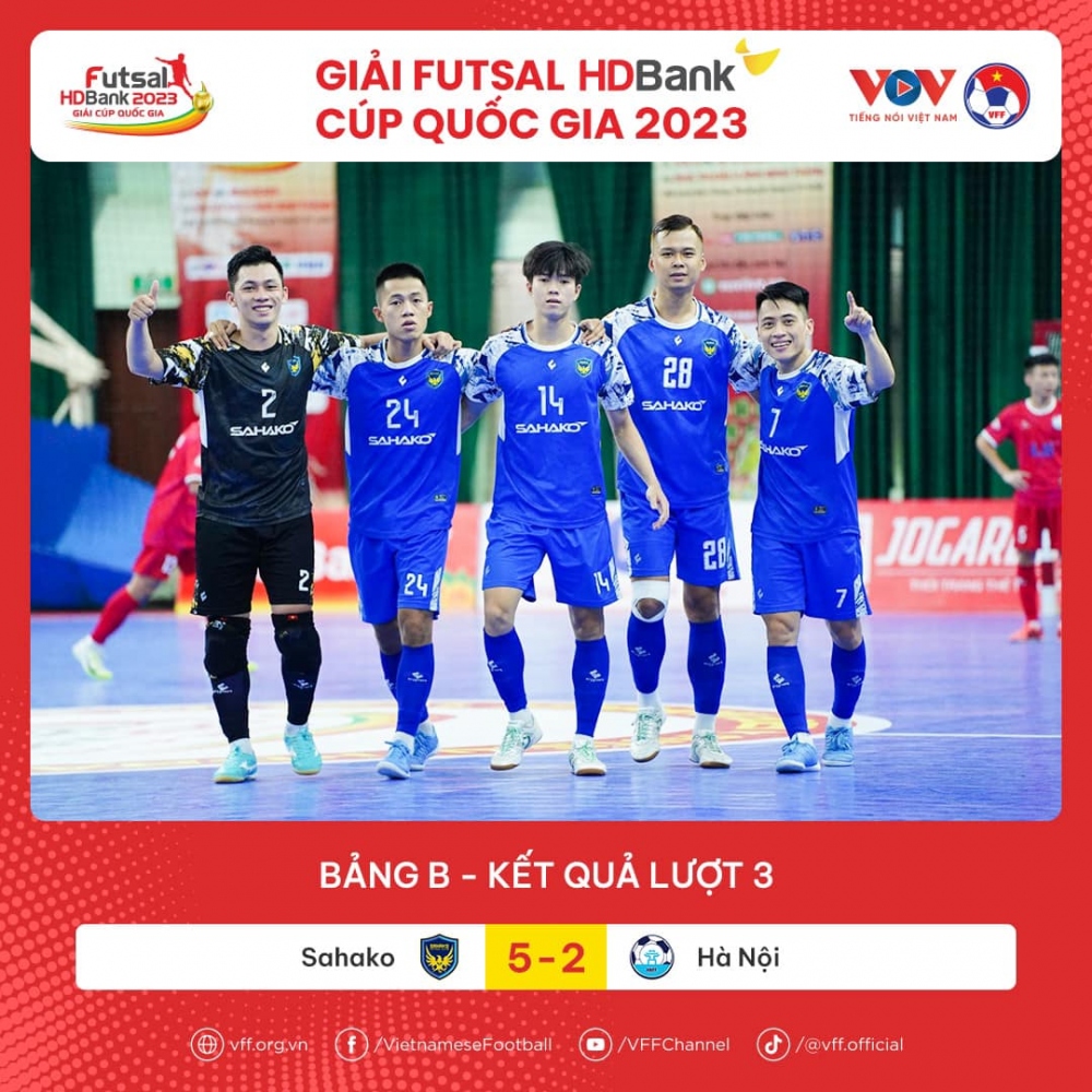 Xác định 4 đội bóng vào bán kết Futsal HDBank Cúp quốc gia 2023