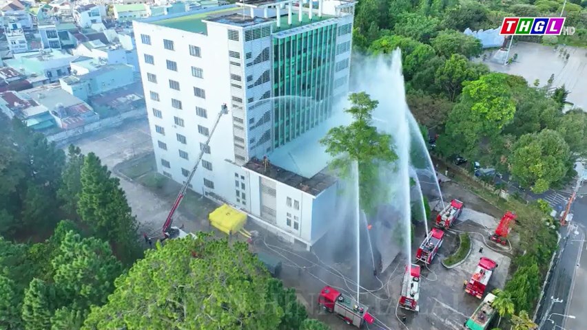 Diễn tập phương án ứng phó sự cố cháy lớn tại Trụ sở Liên cơ quan tỉnh Gia Lai năm 2023