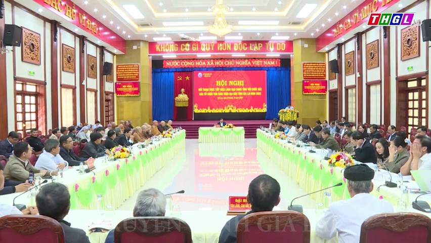 Hội nghị đối thoại trực tiếp giữa lãnh đạo UBND tỉnh với chức sắc đại diện các tổ chức tôn giáo trên địa bàn tỉnh Gia Lai năm 2023