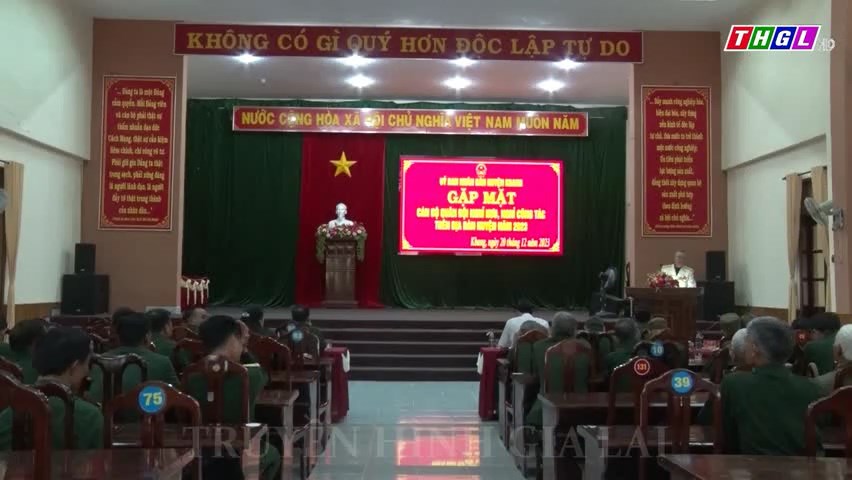 Kbang tổ chức gặp mặt cán bộ quân đội nghỉ hưu, nghỉ công tác