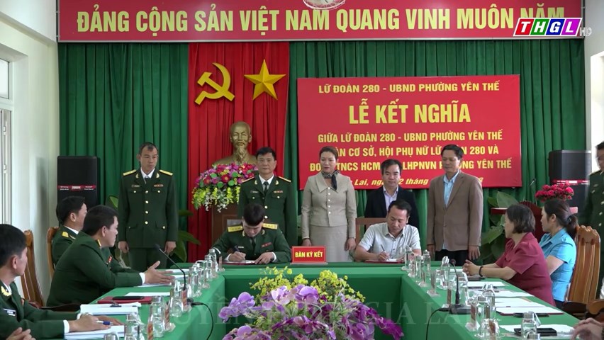 Lữ đoàn Công binh 280 và UBND Phường Yên Thế tổ chức Lễ kết nghĩa
