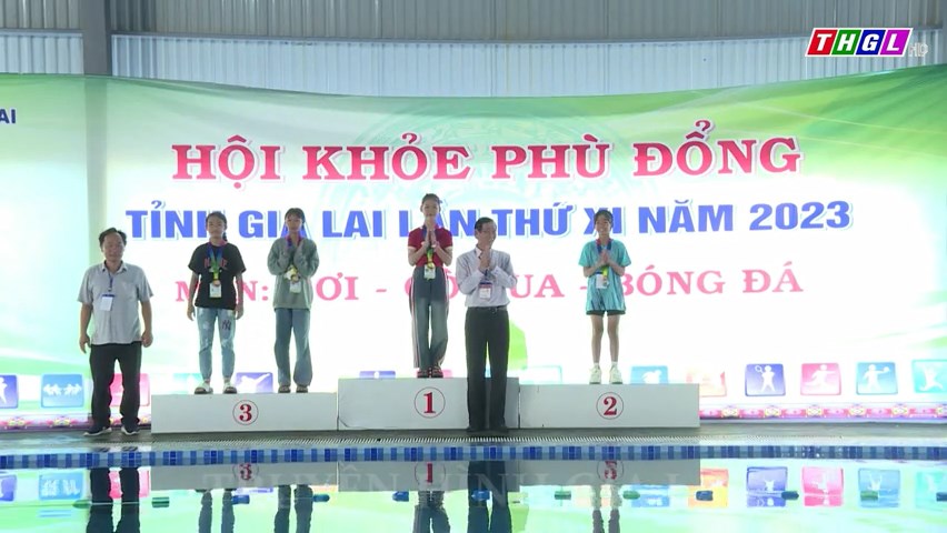 Trao 32 bộ huy chương môn Bơi trong khuôn khổ Hội khỏe Phù Đổng tỉnh Gia Lai lần thứ XI