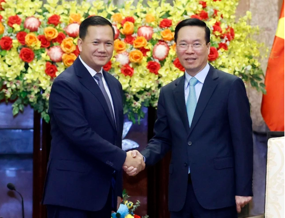 Chủ tịch nước Võ Văn Thưởng tiếp Thủ tướng Campuchia Samdech Hun Manet