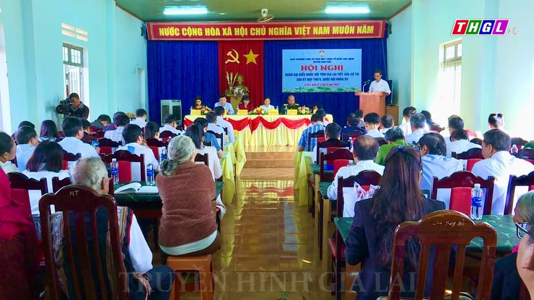 Đoàn đại biểu Quốc hội tỉnh Gia Lai tiếp xúc cử tri tại xã Ia Hrú, huyện Chư Pưh