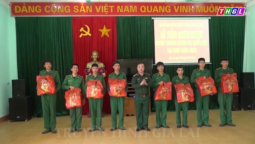 Bộ đội Biên phòng tỉnh Gia Lai tổ chức lễ tiễn quân nhân hoàn thành nghĩa vụ quân sự trở về địa phương